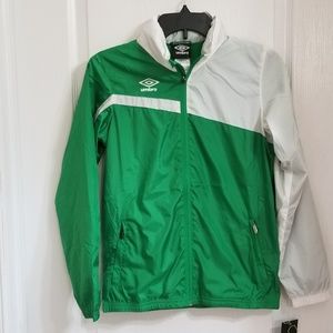 New. UMBRO .. green /white zip up jacket